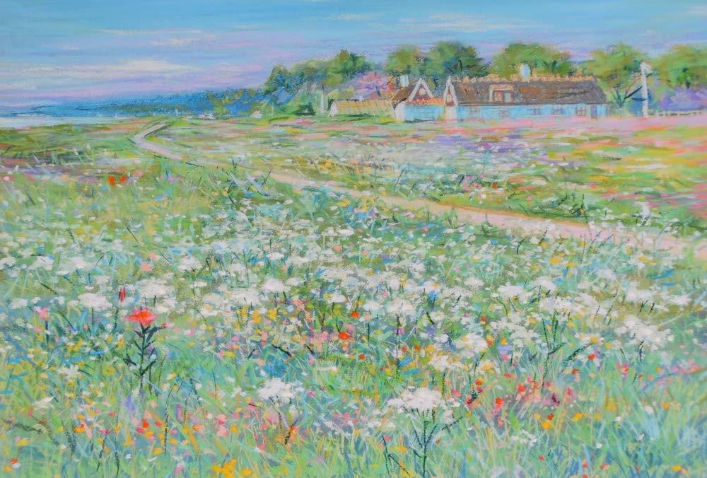Amazon | 石井清 「海への道・G」 スウェーデン 風景画 絵画 北欧
